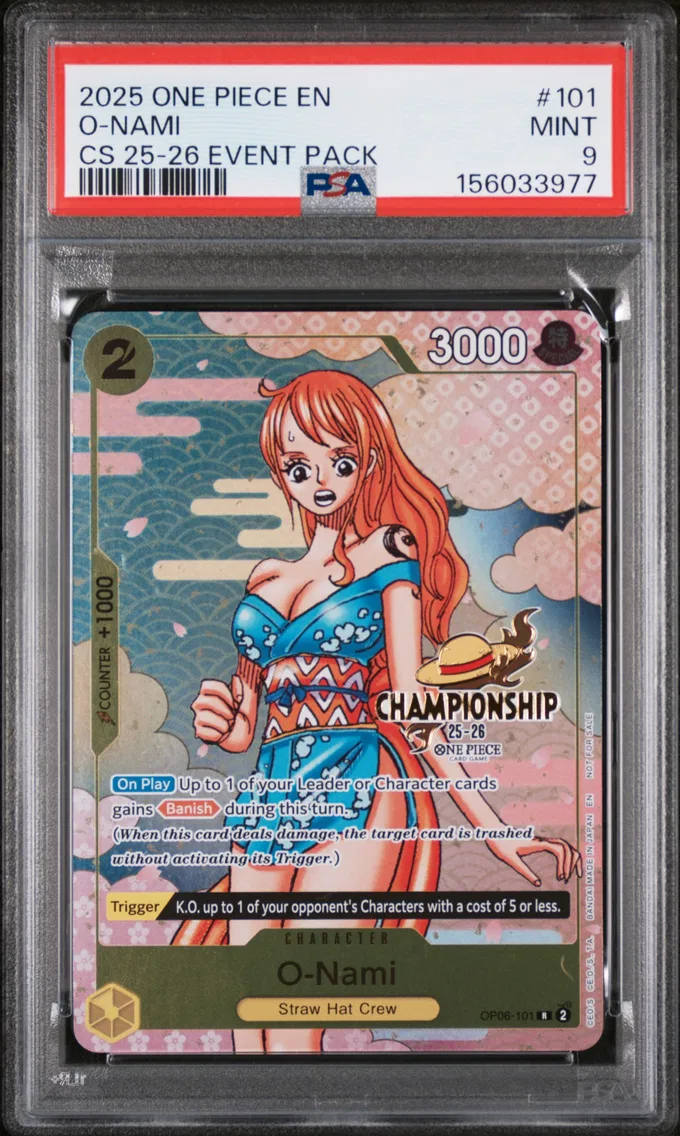 2025 #101 O-Nami PSA 9 One Piece Championship 2025-26 Event Pack