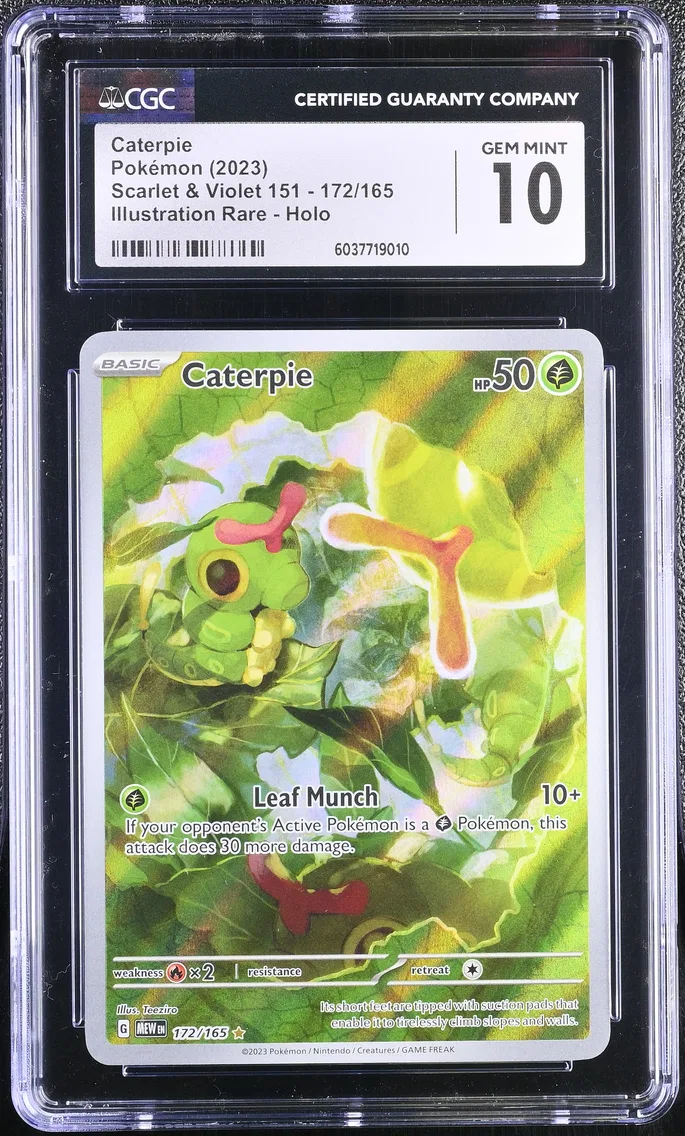 2023 #172 Caterpie CGC 10 Scarlet & Violet 151 - MEW EN - English