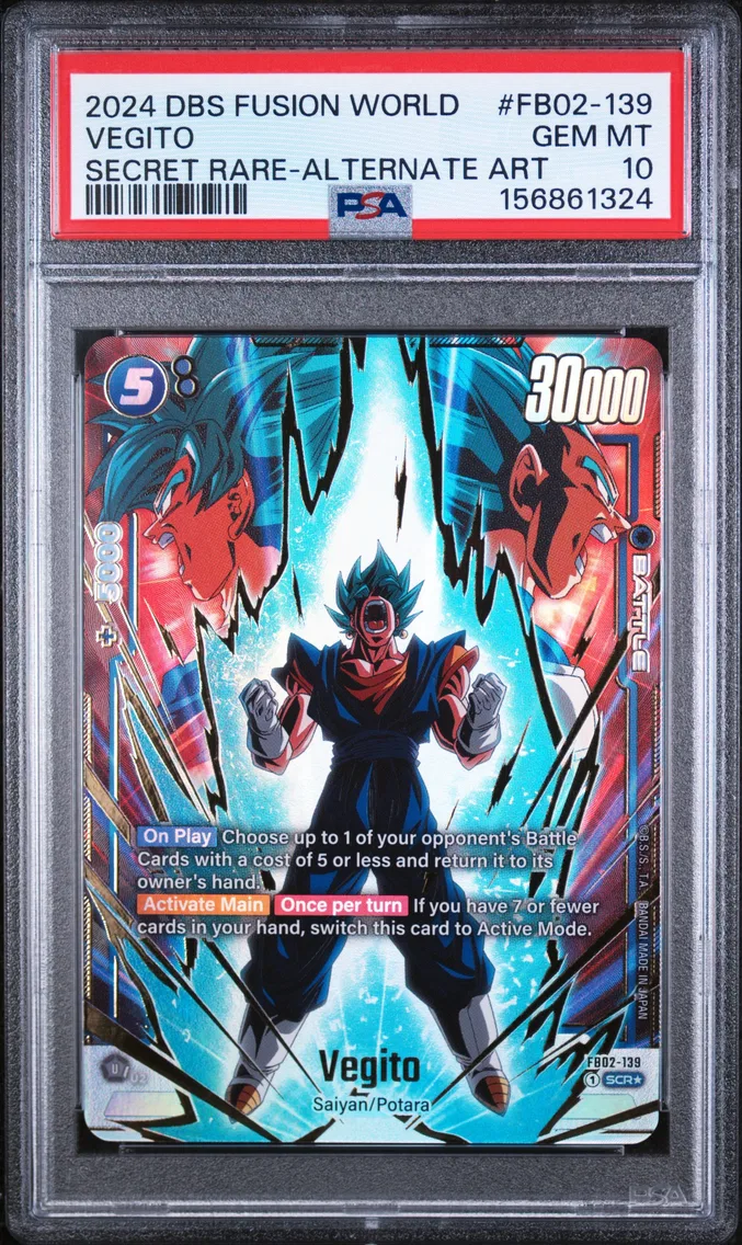 2024 #FB02-139 Vegito PSA 10 Dragon Ball Super Card Game Fusion World Blazing Aura