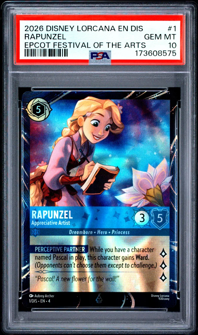 2026 #1 Rapunzel - Appreciative Artist PSA 10 Disney Lorcana EN Dis-Magical Places Promo