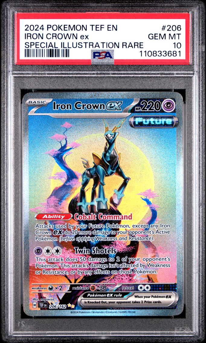 2024 #206 Iron Crown EX PSA 10 Tef EN-Temporal Forces Pokemon