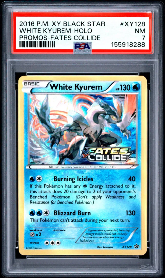2016 Pokemon XY Black Star Promo White Kyurem-Holo XY Black Star Promo #XY128 PSA 7