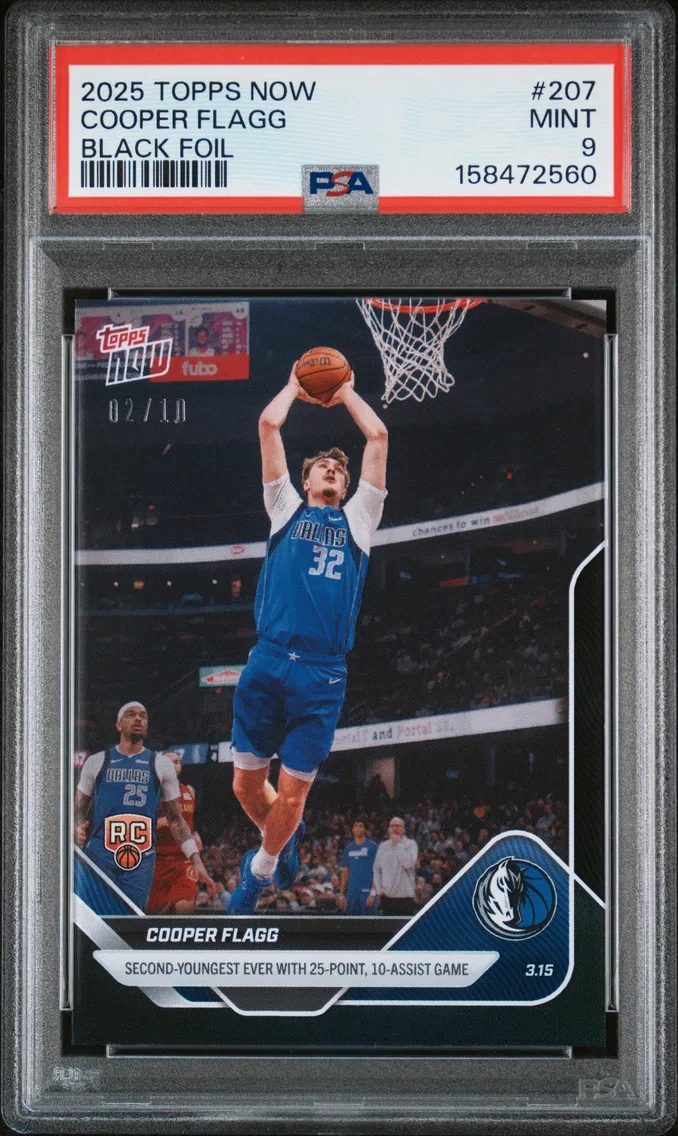 2025 #207 Cooper Flagg PSA 9 Topps Now