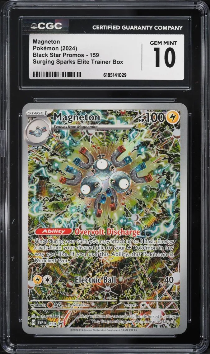 2024 #159 Magneton CGC 10 Pokemon Scarlet & Violet Promo Surging Sparks ETB Full Art