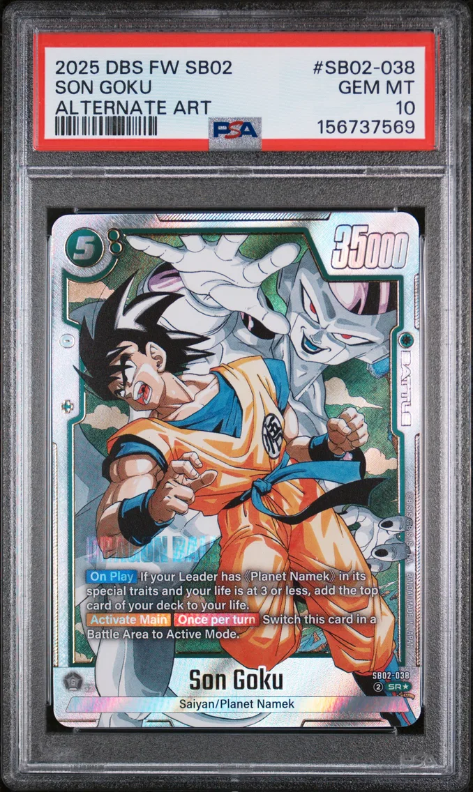2025 #SB02-038 Son Goku PSA 10 Dragon Ball Super Card Game Fusion World Manga Booster 02