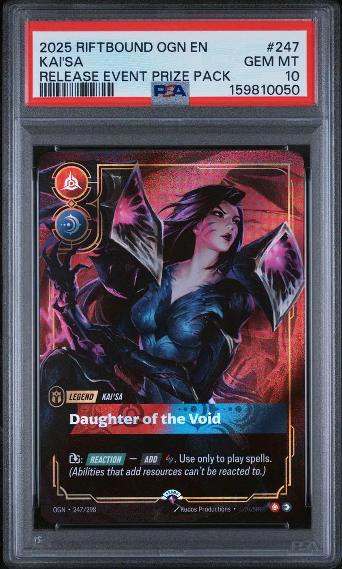 2025 #247 Kai'SA - Daughter of the Void PSA 10 Riftbound: League of Legends Ogn-Origins