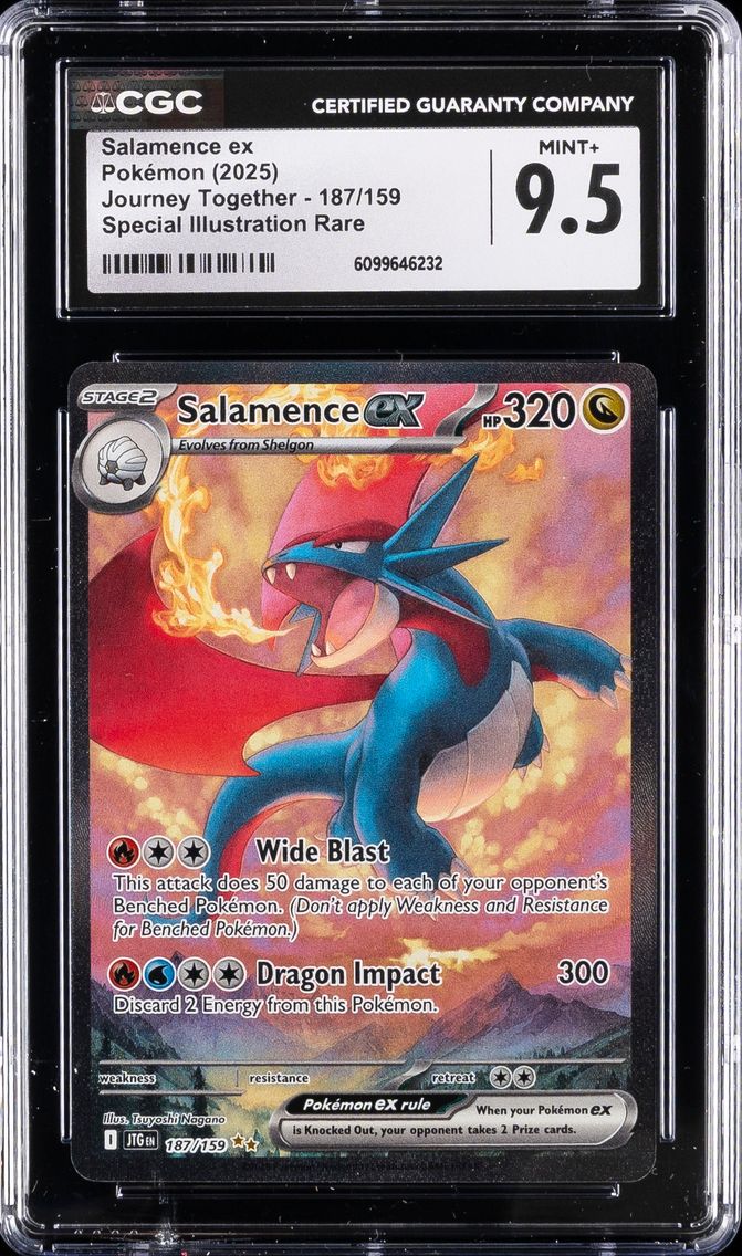 2025 #187 Salamence EX CGC 9.5 Jtg EN-Journey Together Pokemon
