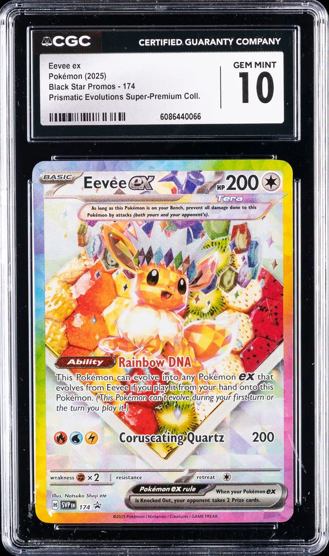 2025 #174 Eevee EX CGC 10 Svp EN-SV Black Star Promo Pokemon