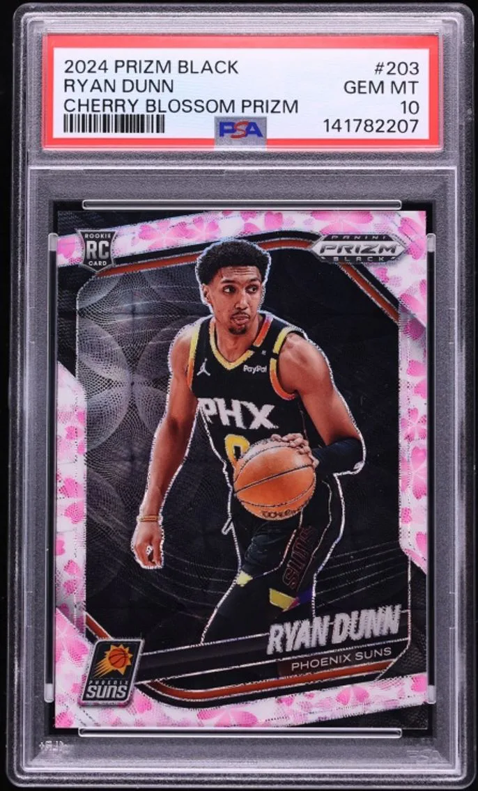 2024 Panini Prizm Black Cherry Blossom Ryan Dunn ROOKIE /20 #203 PSA 10 GEM MINT