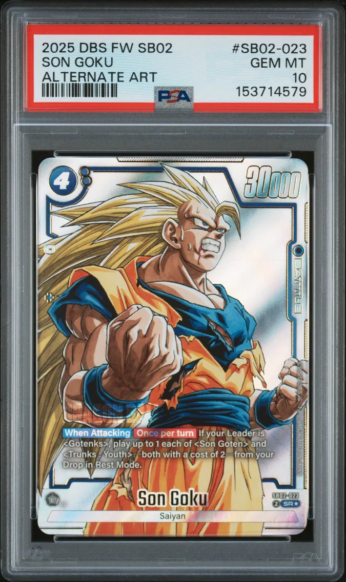 2025 #SB02-023 Son Goku PSA 10 Dragon Ball Super Card Game Fusion World Manga Booster 02