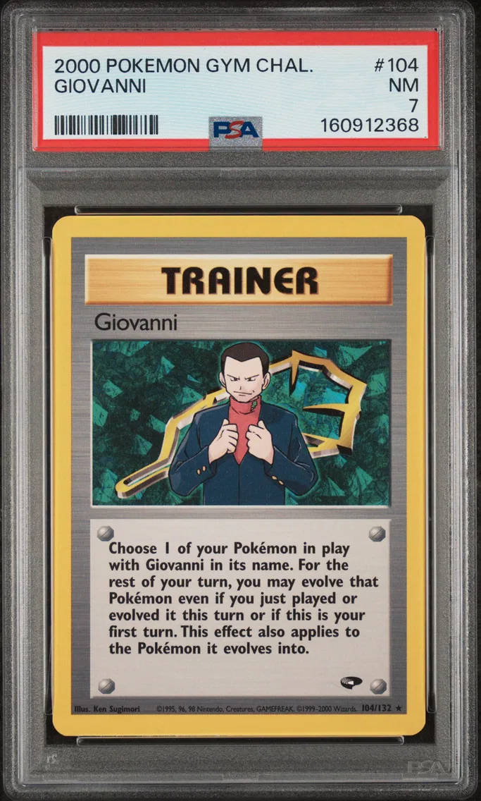 2000 Pokemon Gym Challenge Giovanni Gym Challenge #104 PSA 7