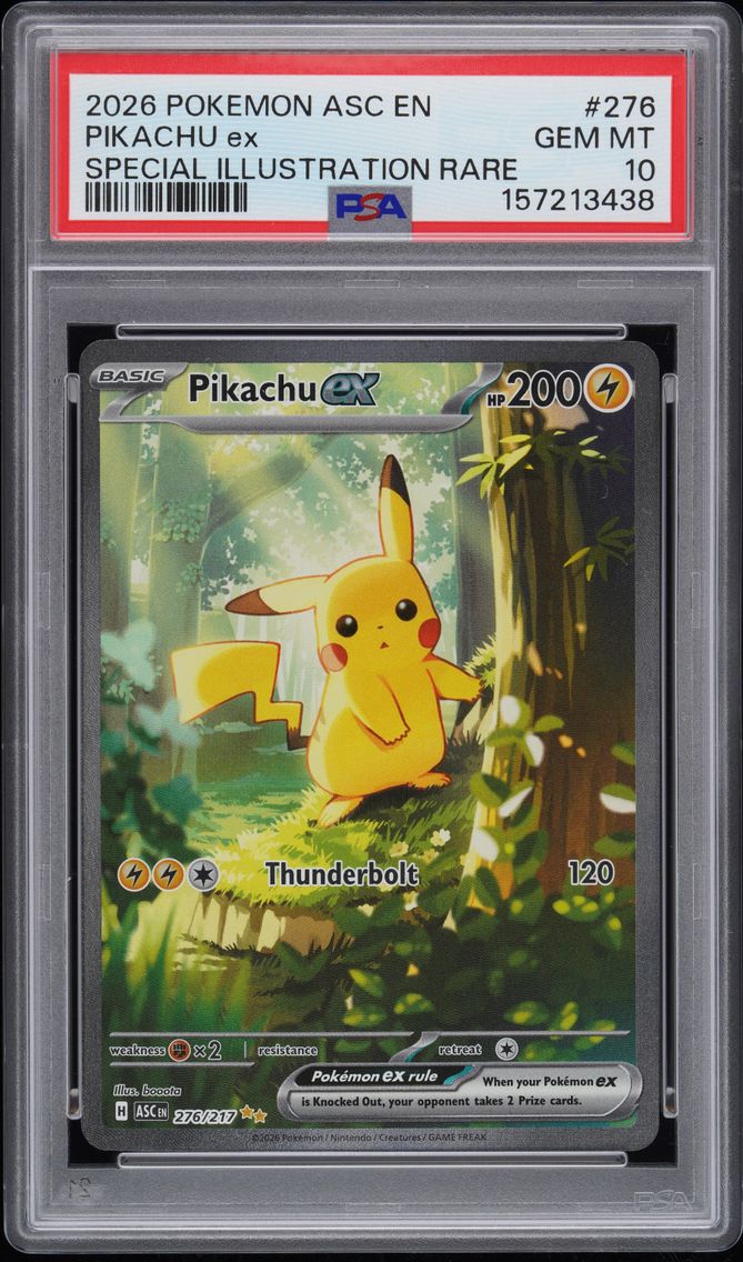 2026 #276 Pikachu EX PSA 10 Asc 