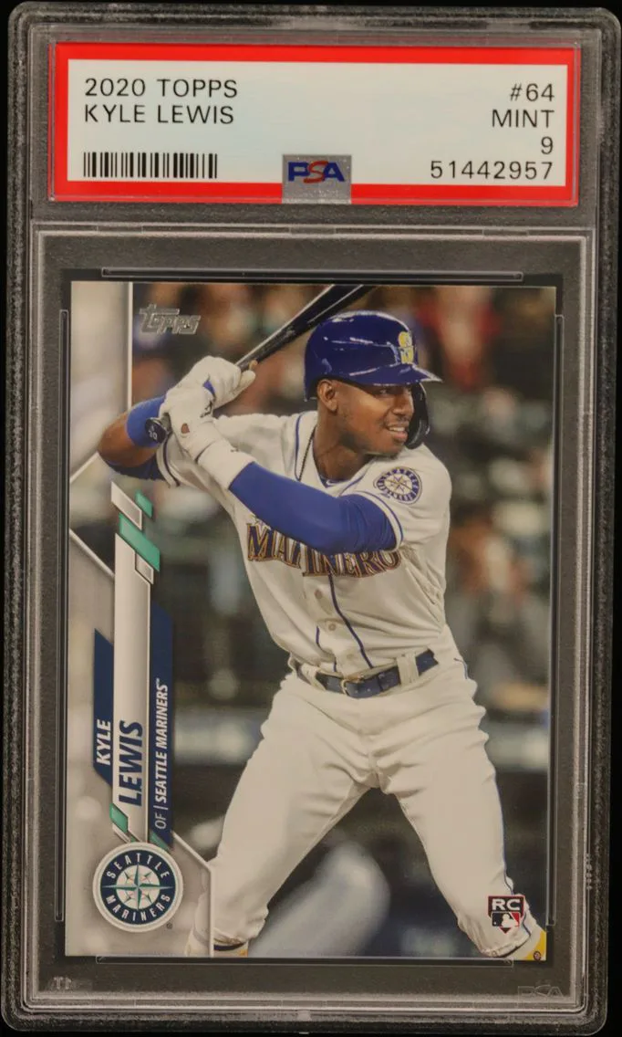 2020 #64 Kyle Lewis PSA 9 Topps