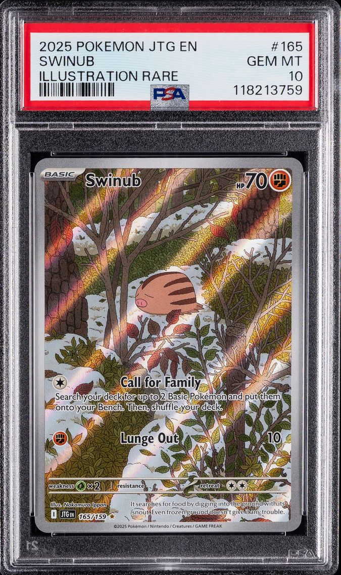 2025 #165 Swinub PSA 10 Jtg EN-Journey Together Pokemon