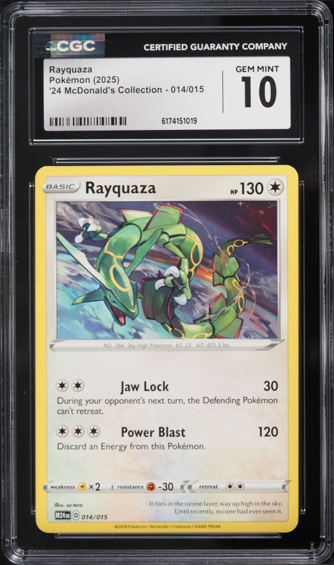 2025 #014 Rayquaza CGC 10 Pokemon Scarlet & Violet '24 McDonald's Collection