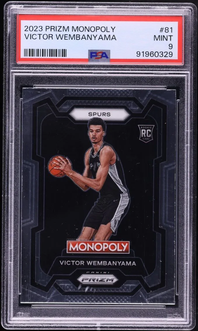 2023 Panini Prizm Monopoly Victor Wembanyama ROOKIE #81 PSA 9 MINT