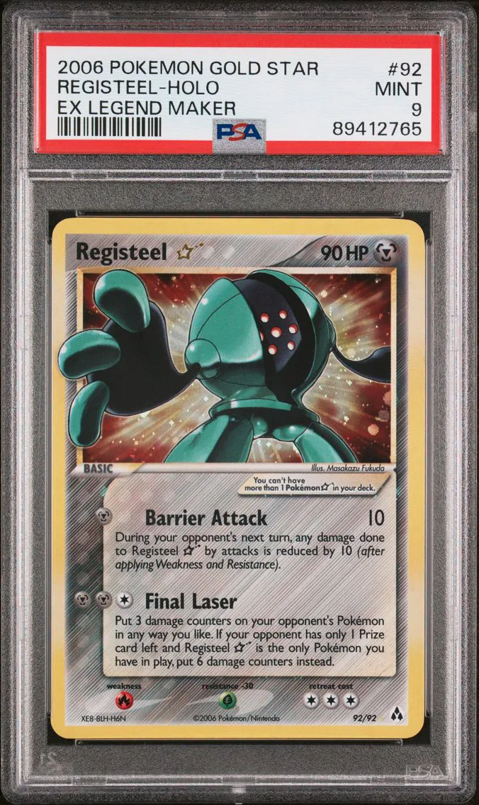 2006 #92 Registeel-Holo PSA 9 EX Legend Maker Pokemon