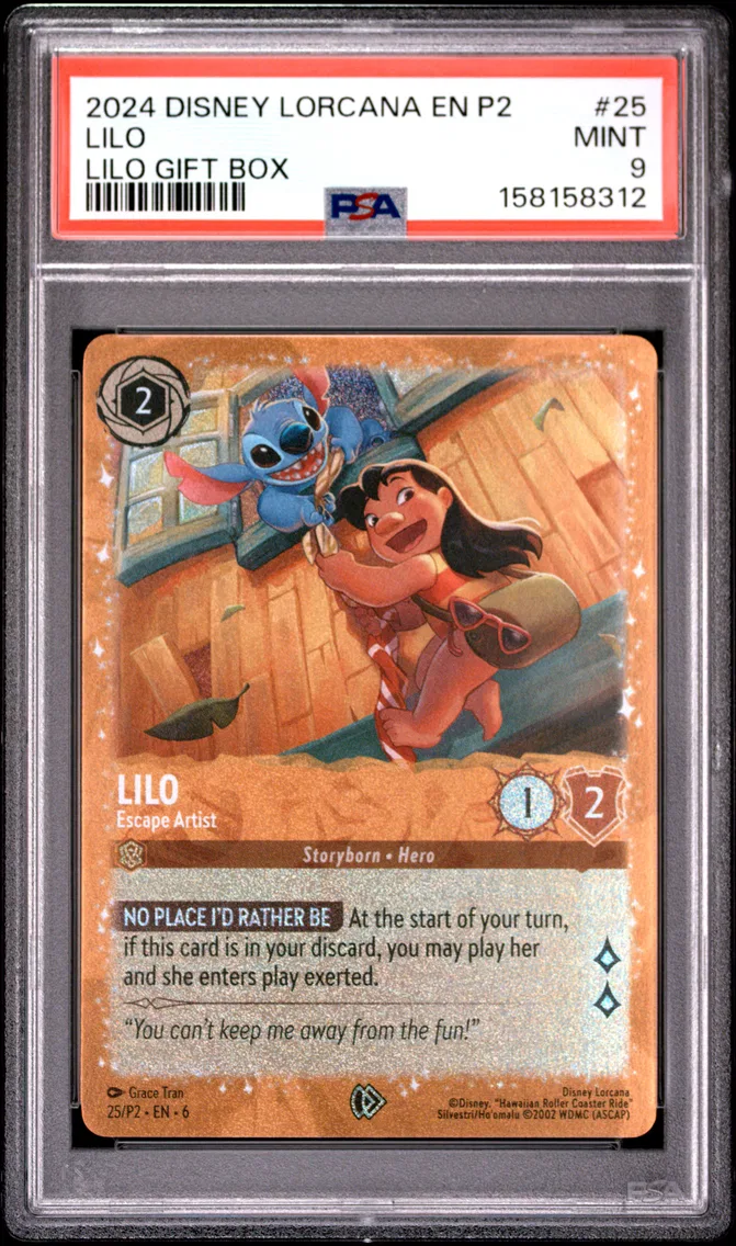 2024 #25 Lilo - Escape Artist PSA 9 Disney Lorcana EN P2-Promo