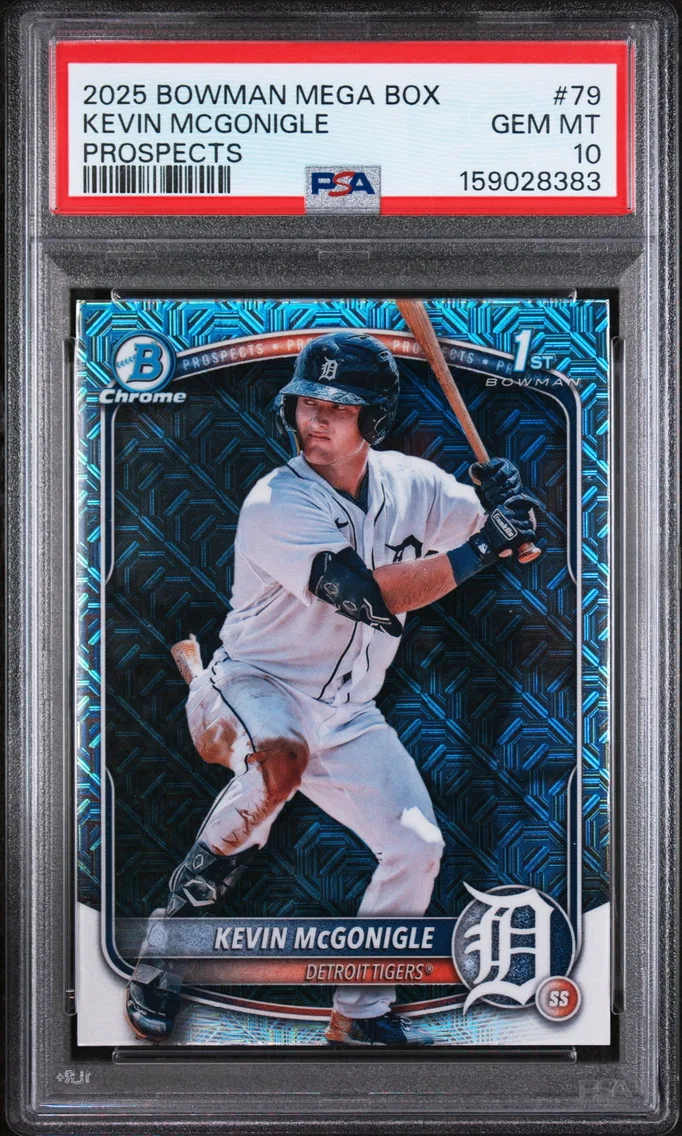 2025 #79 Kevin Mcgonigle PSA 10 Bowman Mega Box Chrome Prospects