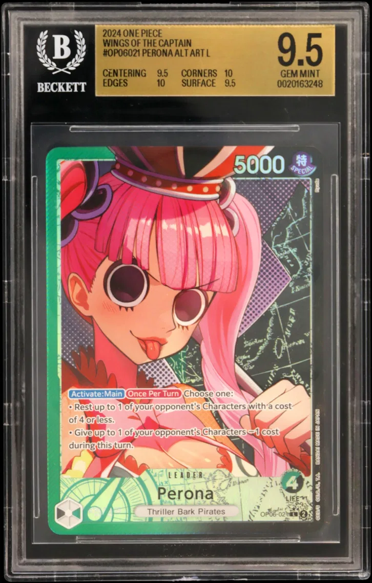 2024 #OP06021 Perona ALT ART L BGS 9.5 One Piece Card Game Wings of the Captain