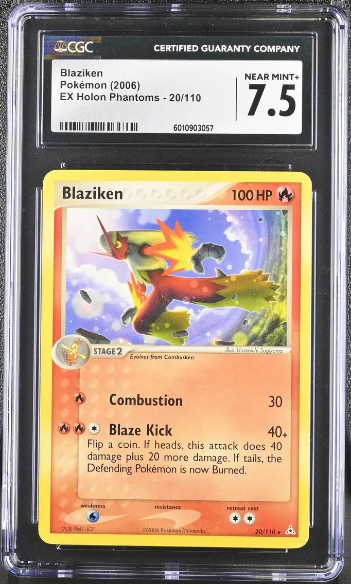 2006 #20 Blaziken CGC 7.5 EX Holon Phantoms - English