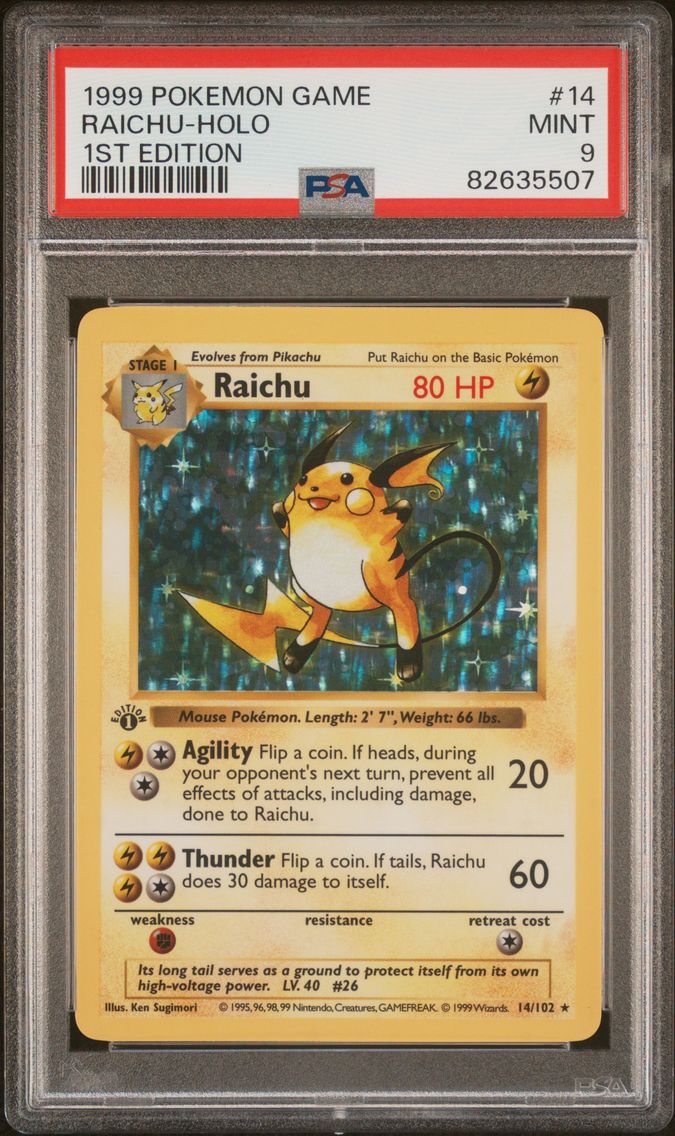 1999 #14 Raichu-Holo 1st Edition