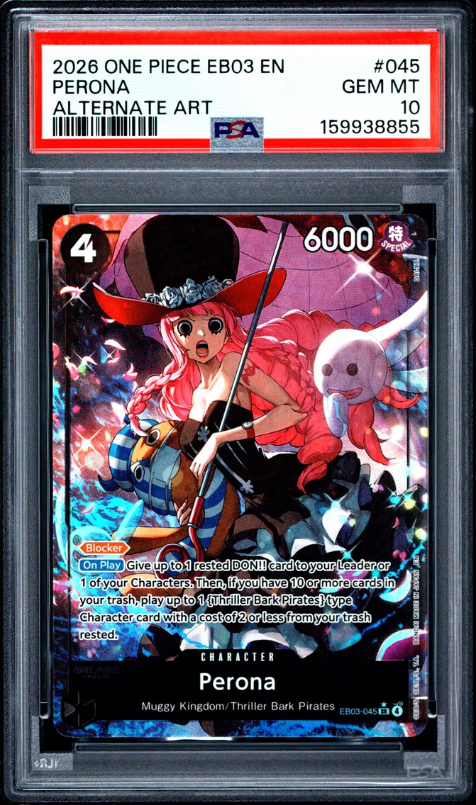 2026 #045 Perona PSA 10 One Piece EB03-Extra Booster -One Piece Heroines Edition-