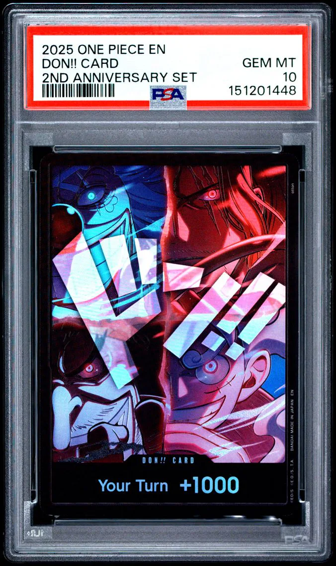 2025 #NA Don!! Card PSA 10 One Piece English Version 2nd Anniversary Set