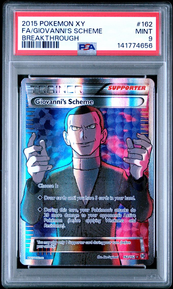 2015 #162 Full Art/Giovanni's Scheme PSA 9 XY Breakthrough Pokemon