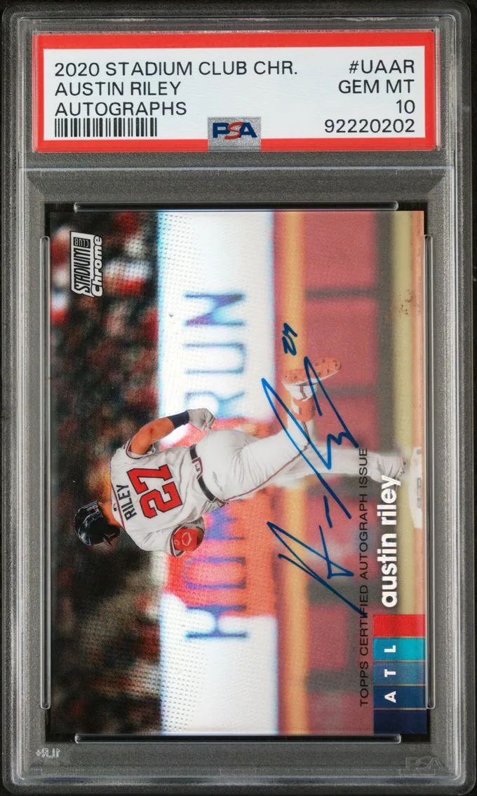 2020 #UAAR AUSTIN RILEY PSA 10 Stadium Club Chrome Autographs