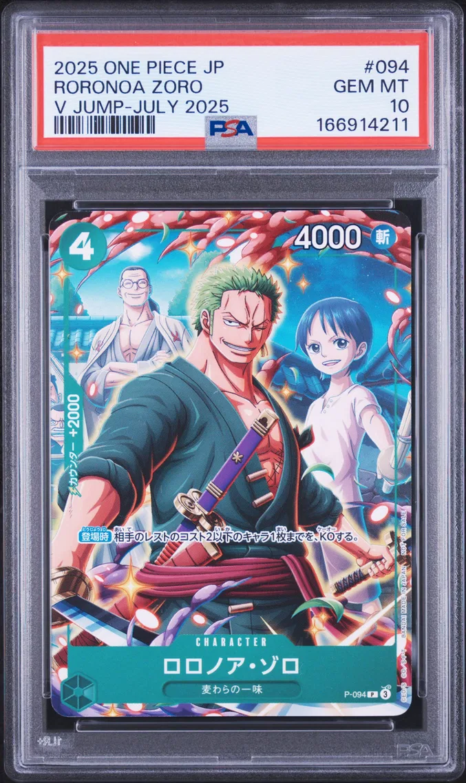 2025 #094 Roronoa Zoro PSA 10 One Piece Japanese Promos