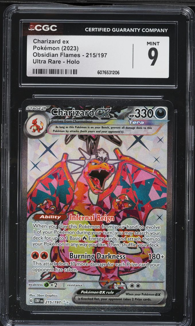 2023 #215 Charizard EX CGC 9 Obf EN-Obsidian Flames Pokemon