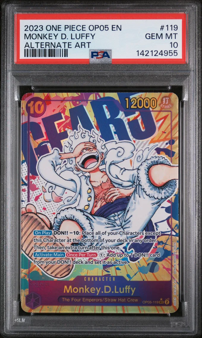 2023 #119 Monkey D. Luffy PSA 10 One Piece OP05-Awakening of the New Era