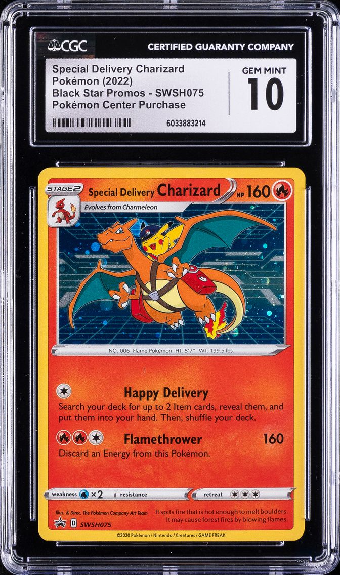 2022 #075 Special Delivery Charizard-Holo CGC 10 Swsh Black Star Promo Pokemon