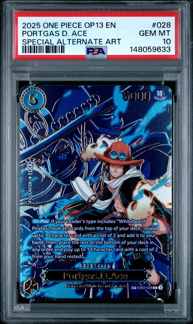2025 #028 Portgas D. Ace PSA 10 One Piece OP13-Carrying on His Will