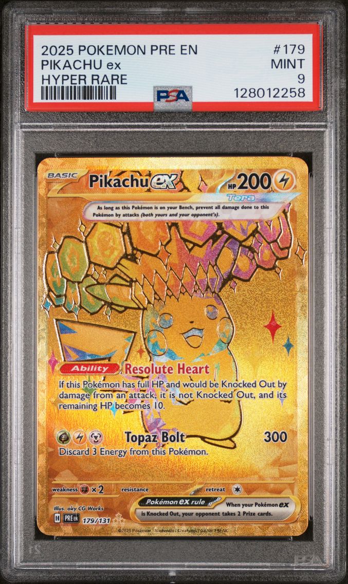2025 #179 Pikachu EX PSA 9 Pre EN-Prismatic Evolutions