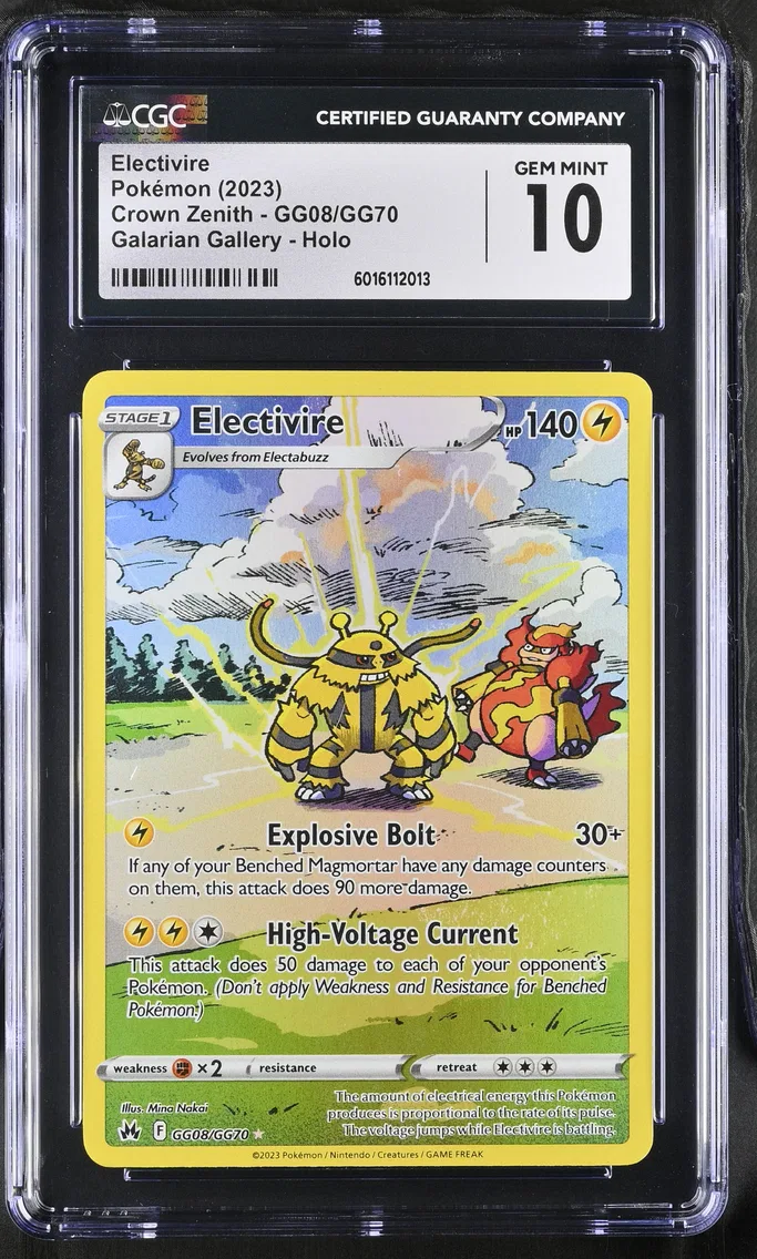 2023 #GG08/GG70 Electivire CGC 10 Crown Zenith - English