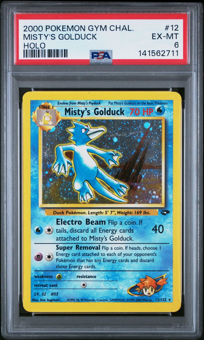 2000 #12 Misty's Golduck PSA 6 Gym Challenge Pokemon