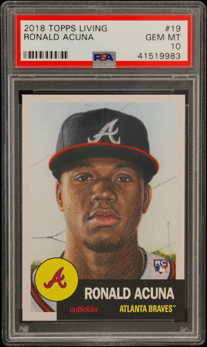 2018 #19 RONALD ACUNA PSA 10 Topps Living