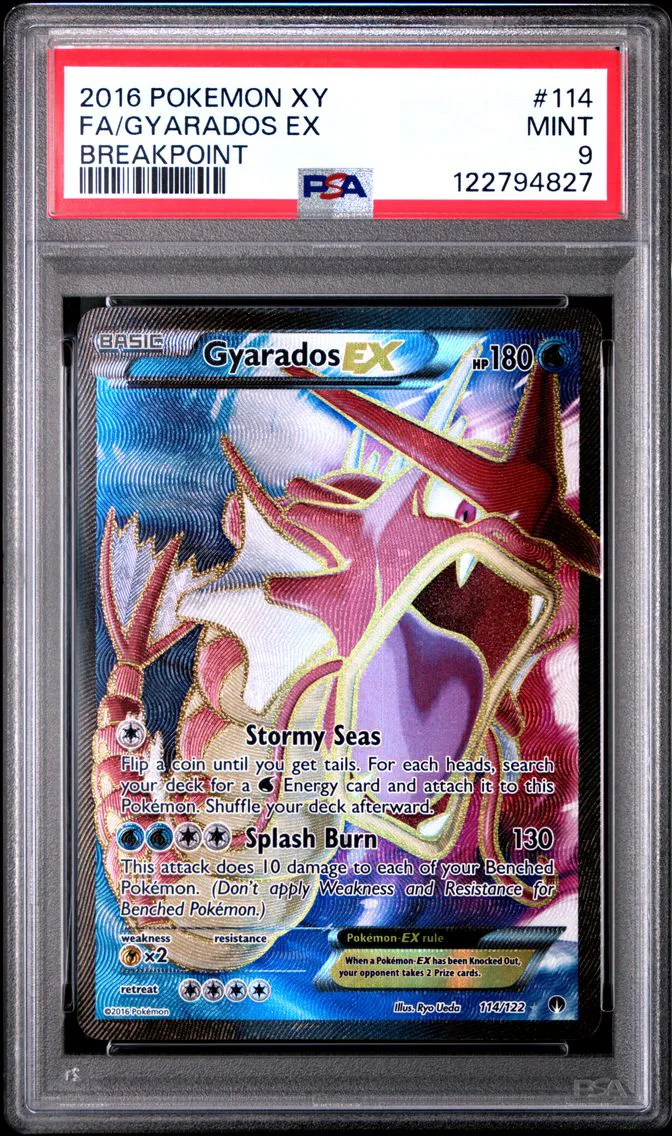 2016 #114 Full Art/Gyarados EX PSA 9 XY Breakpoint Pokemon