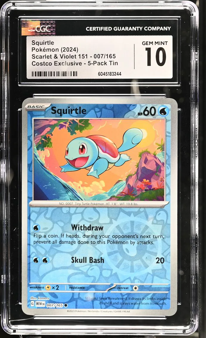 2024 #007 Squirtle CGC 10 Scarlet & Violet 151 - MEW EN - English