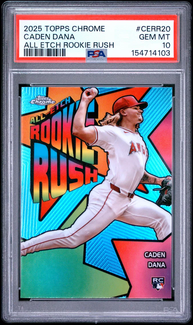 2025 #CERR20 Caden Dana PSA 10 Topps Chrome All Etch Rookie Rush