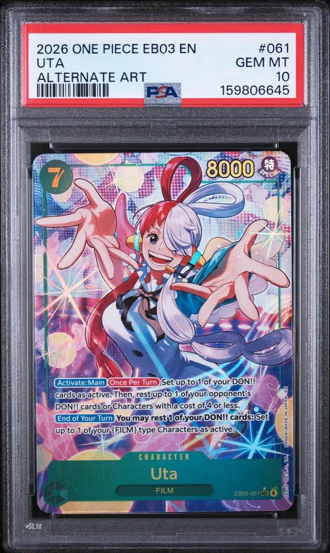 2026 #061 Uta PSA 10 One Piece EB03-Extra Booster -One Piece Heroines Edition-