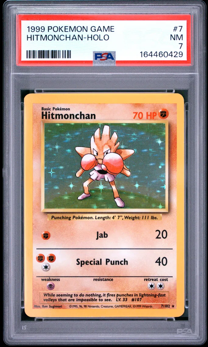 1999 #7 Hitmonchan-Holo PSA 7 Game
