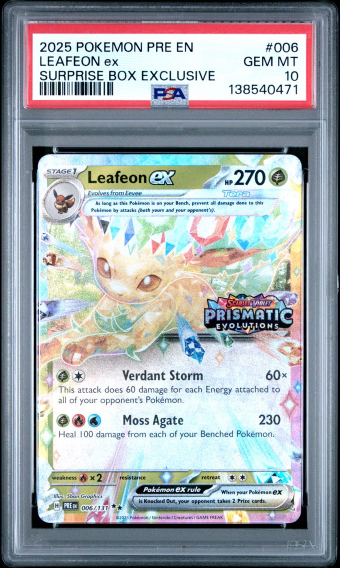 2025 #006 Leafeon EX PSA 10 Pre EN-Prismatic Evolutions