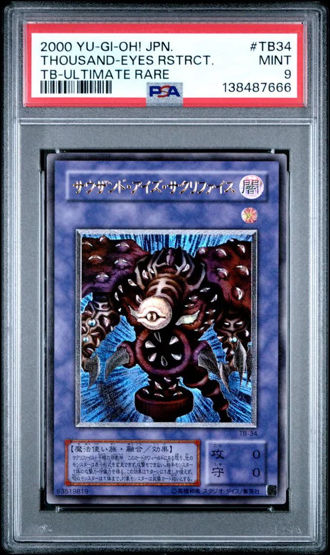 2000 #TB34 Thousand-Eyes Restrict PSA 9 YU-GI-Oh! Japanese Thousand Eyes Bible