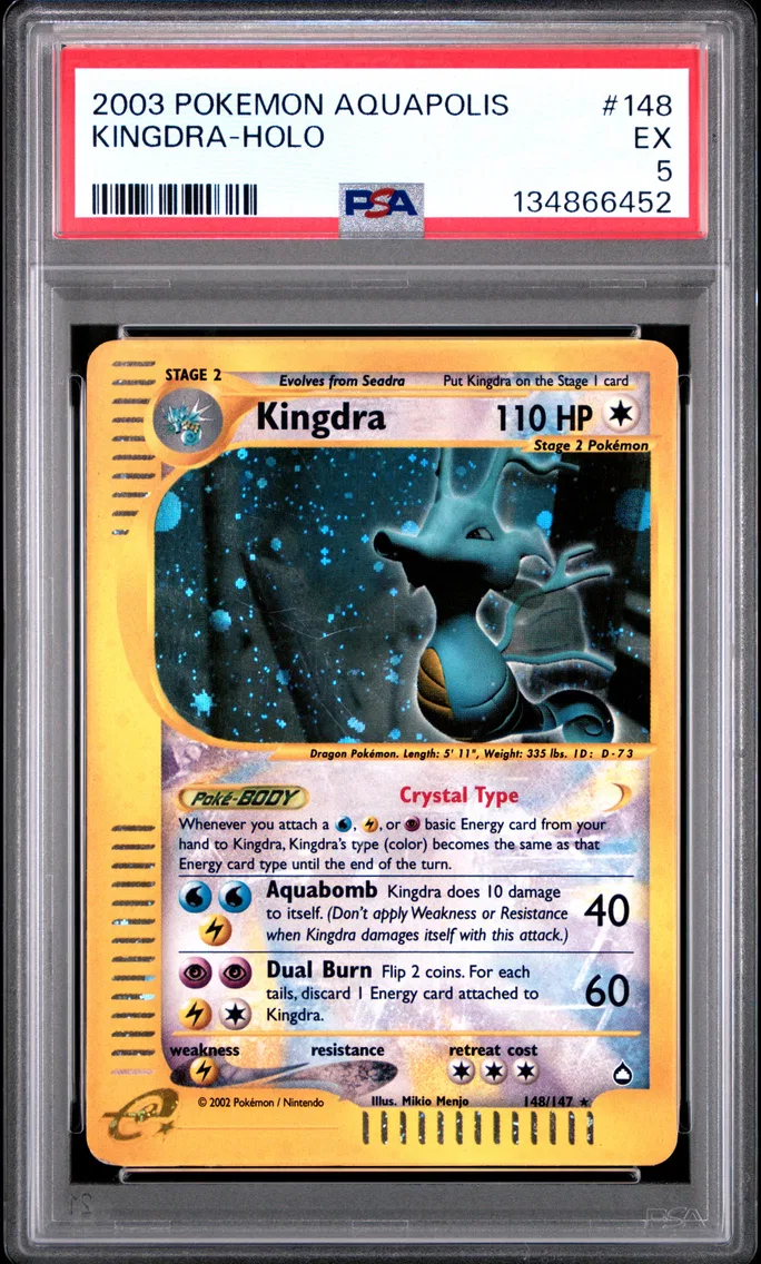 2003 #148 Kingdra-Holo PSA 5 Aquapolis