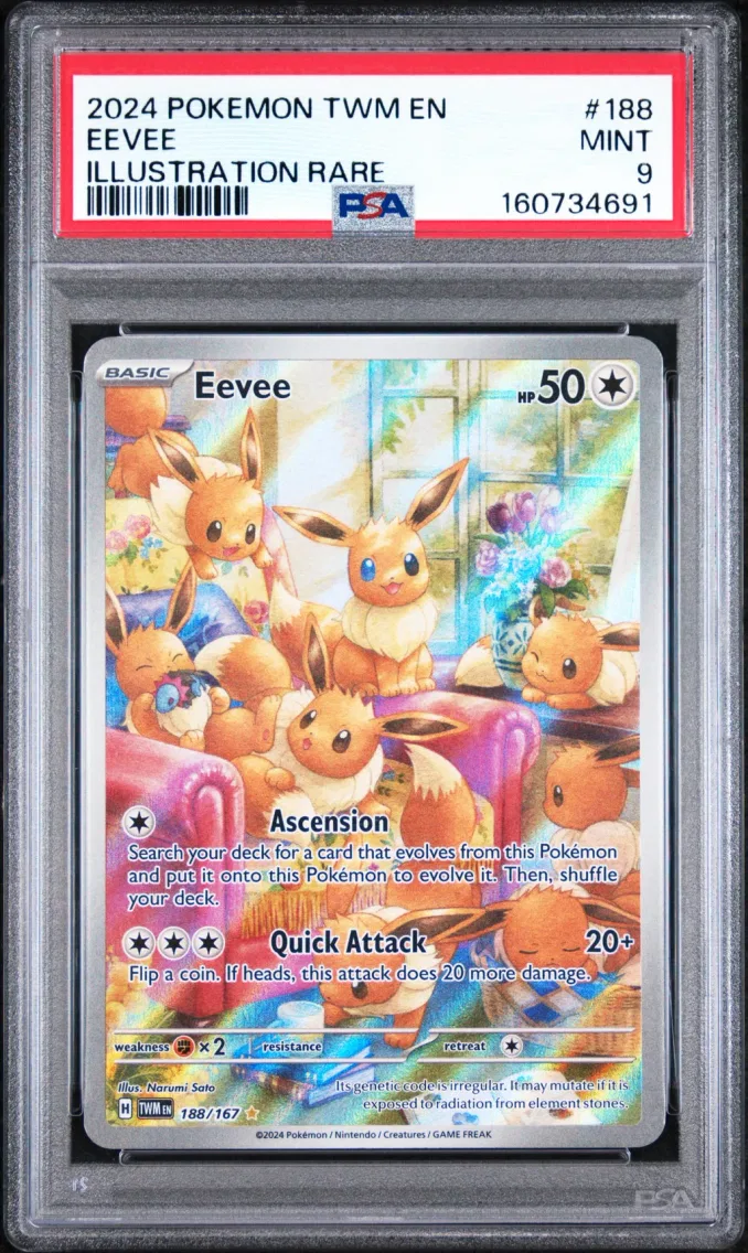 2024 Pokemon Twm EN-Twilight Masquerade Eevee Twm EN-Twilight Masquerade #188 PSA 9