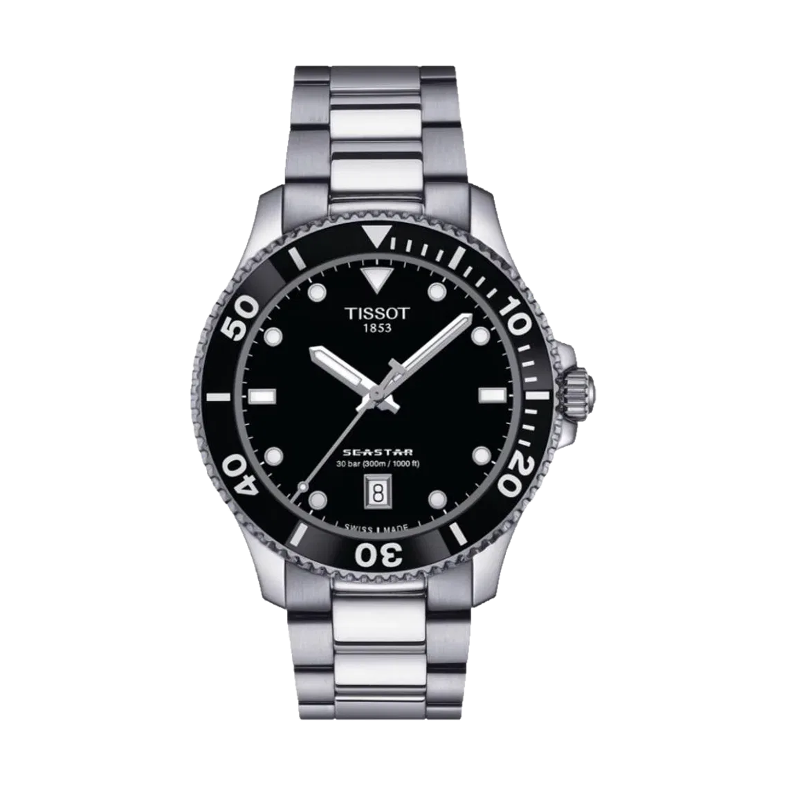 Tissot Seastar 1000 Quartz 40mm - Black on Bracelet