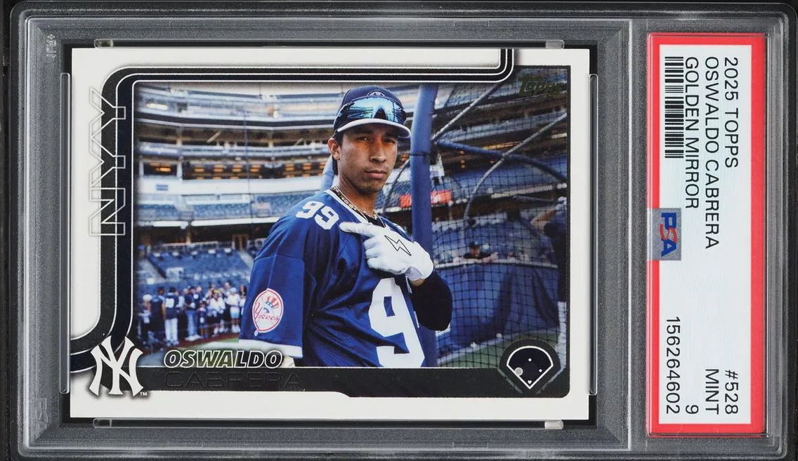 2025 #528 Oswaldo Cabrera PSA 9 Topps Golden Mirror